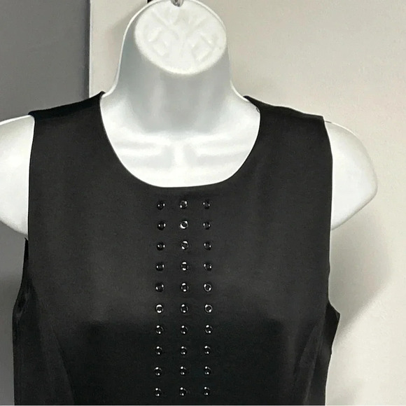 Philosophy Women’s Small Black Grommet Fit & Flare Scuba‎ Dress Cocktail Stretch - Picture 6 of 16